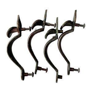 1930s Keeler Brass Co No 7579 Serpentine Bail Drawer Pull Handles Set Of 4 E10C